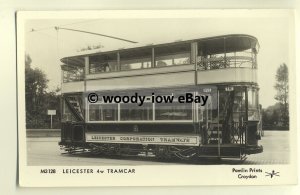 pp1578 - Leicester 4w Tramcar, M3128 - Pamlin postcard