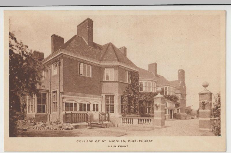 London; College Of St Nicholas, Chislehurst, Main Front PPC Unused, Plain Back