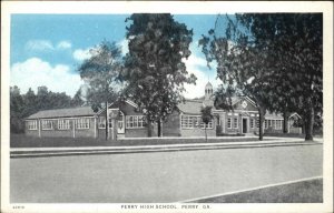 Perry Georgia GA High School Vintage Postcard