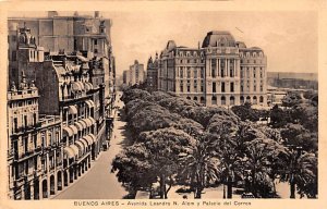 Avenida Leandro N Alem y Palacio del Correo Buenos Aires Argentina Unused 