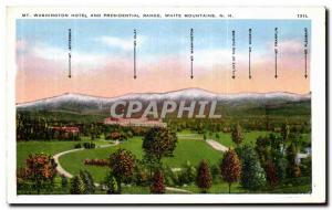 Old Postcard Washington Hotel and Presidential Range White Mountains