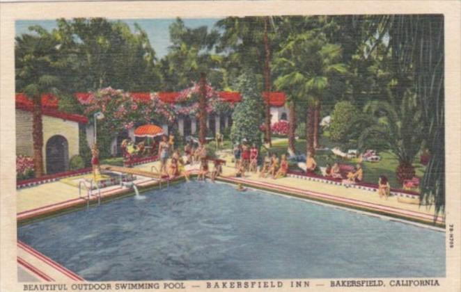 California Bakersfield Outdoor Swimming Pool At Bakersfield Inn Curteich