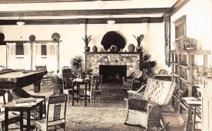 CALIFORNIA c1910 RPPC Real Photo Postcard Arts & Crafts Mission Furniture Room