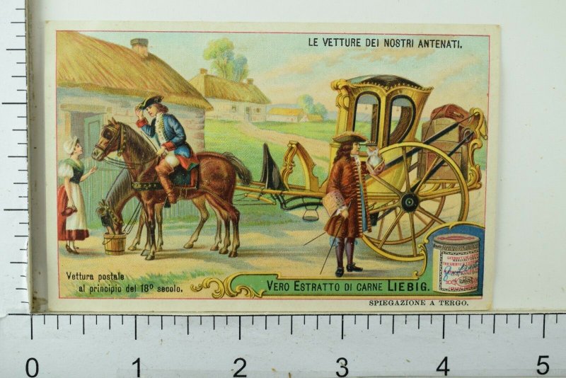 1880's Historic Vehicles Scenes Lovely Liebig Victorian 6 Trade Card Set K55 