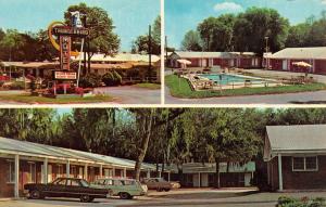 SAVANNAH, GA Georgia  THUNDERBIRD MOTEL~Multi w/Pool  ROADSIDE  1968 Postcard