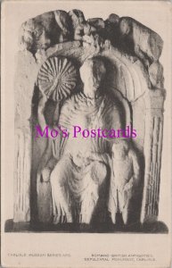 Carlisle Museum Postcard -Romano British Antiquities,Sepulchral Monument RS37887