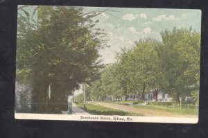 EDINA MISSOURI RESIDENCE STREET SCENE MO. VINTAGE POSTCARD WOODSDALE KANSAS