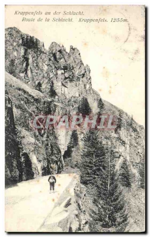 Old Postcard Krappenfeis an der Sehlucht Route de la Schlucht Krappenfels