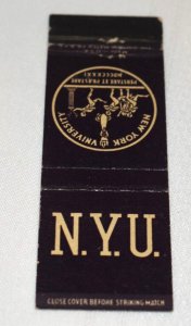 New York University 20 Strike Matchbook Cover