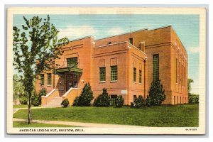 American Legion Hut Building Bristow Oklahoma OK Linen Postcard O20