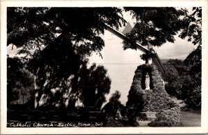 Real Photo Postcard Catholic Church in Kailua-Kona, Big Island, Hawaii