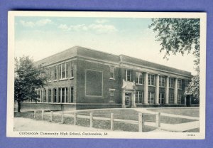 Carbondale, Illinois/IL Postcard, Community High School