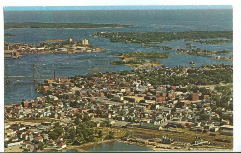 A Section of Portsmouth, New Hampshire, as seen from air