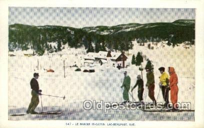 Le Manoir ST castin Lac Beauport Ouebec Canada Ski, Skiing, Unused 