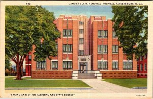 Postcard HOSPITAL SCENE Parkersburg West Virginia WV AM5953