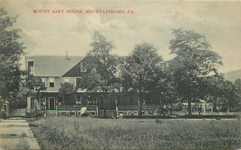 1909 Mount Airy House Mountainhome Pennsylvania Mick #160 Postcard 20-7781