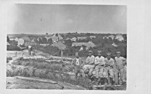 GERMAN WW1 PRISONERS?  SOLDIERS? PHOTO POSTCARD