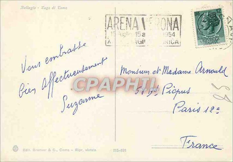 Modern Postcard Bellagio Lake Como