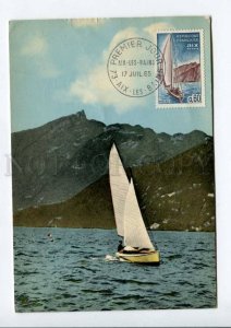 422282 FRANCE 1965 year Aix-les-Bains yacht First Day maximum card