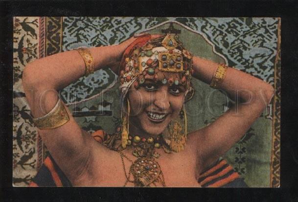 068376 Kabyle BELLY DANCER in HAREM in Jewelry Vintage PC