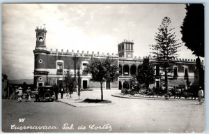 c1930s Cuernavaca, Mexico RPPC Palace De Cortes Real Photo Ford Model A Car A149