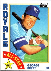 1984 Topps Baseball Card George Brett Kansas City Royals sk3576