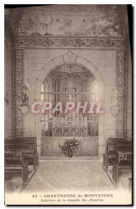 Old Postcard Chartreuse Montrieux Interior of the chapel Ste Roseline