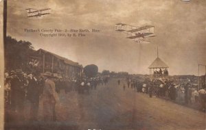 Blue Earth Minnesota Fairbault County Fair Airplane Flying Real Photo PC AA75357