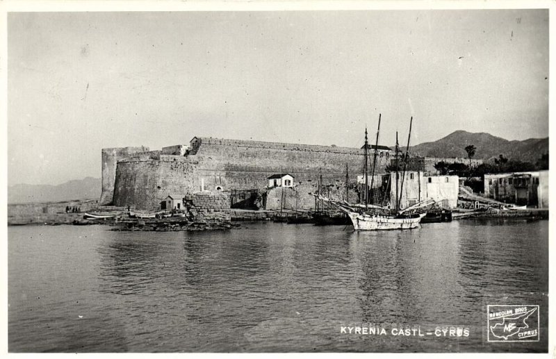 cyprus, KYRENIA, Kyrenia Castle, Mangoian Bros. RPPC Postcard