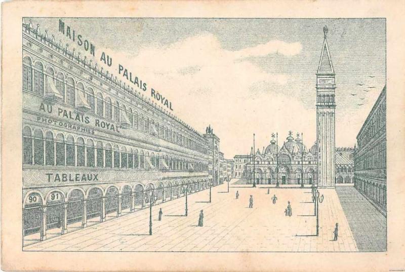 Au Palais du Royal Venise Advertising Antique Non-Postcard Back J54548