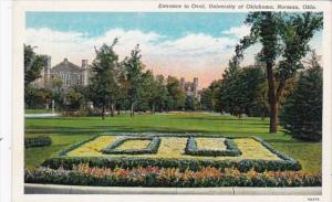 Oklahoma Norman Entrance To Oval University Of Oklahoma Curteich