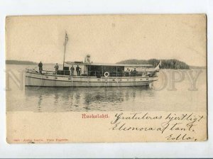 3067642 FINLAND Ruokolahti steamship Vintage PC 1902 year