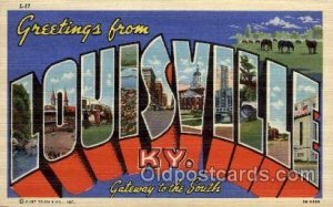 Louisville, KY Large Letter Town Unused 