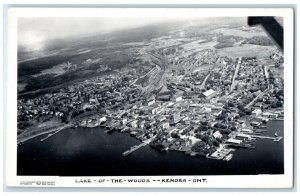 1955 Aerial View Of Lake Of The Woods Kenora Ontario Canada RPPC Photo Postcard