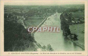 Postcard Old Chateau Gontier (Mayenne) The Boulevard of the World and the Riv...