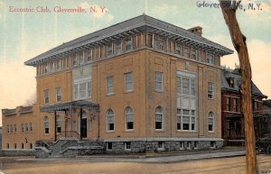 GLOVERSVILLE, New York NY    ECCENTRIC CLUB  Fulton County  ca1910's Postcard