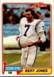 1981 Topps Football Card Bert Jones Baltimore Colts sk60171