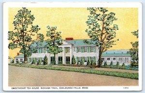 SHELBURNE FALLS, MA Massachusetts~ Roadside SWEETHEART TEA HOUSE c1930s Postcard
