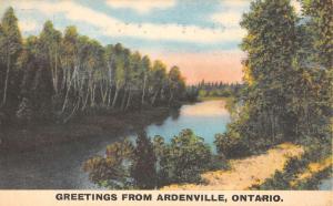 Ardenville Ontario Canada Birdseye View Greeting Antique Postcard K97444