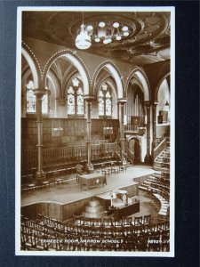 Greater London HARROW SCHOOL Speech Room c1920s RP Postcard by Valentine