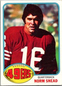 1976 Topps Football Card Norm Snead San Francisco 49ers sk4580