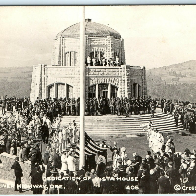 1946 Columbia River Highway, Oregon RPPC Dedication Vista House Real Photo A22