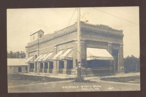 RPPC WESLEY IOWA EXCHANGE STATE BANK SHELDON IA. REAL PHOTO POSTCARD