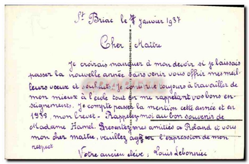 Old Postcard Saint Briac General View Villas