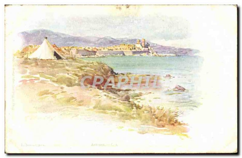 Old Postcard Fantasy Illustrator Antibes