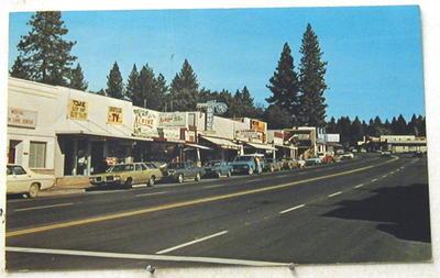 G3391   PARADISE,  CA.   POSTCARD,  STREET SCENE