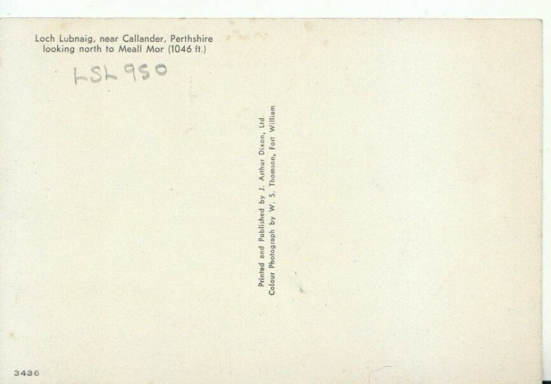 Scotland Postcard - Loch Lubnaig - Near Callander - Perthshire - 19759A