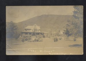 RPPC MANCHESTER VERMONT THE WILLOWS VINTAGE VT. REAL PHOTO POSTCARD