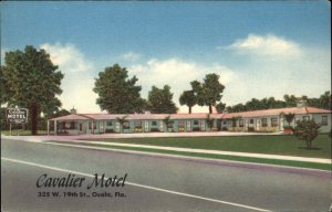 Ocala Florida FL Cavalier Motel c1940s-50s Linen Postcard