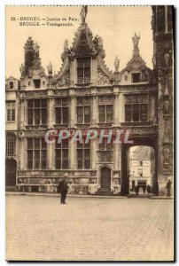 Postcard Old Bruges Peace Justice